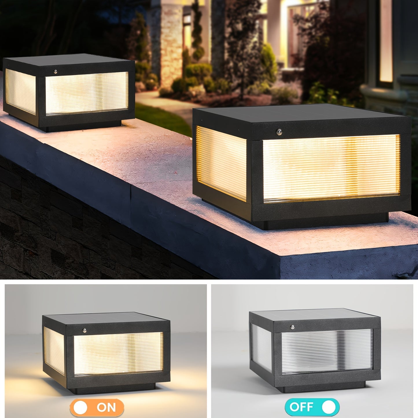 Kaixinbaba, Landscape Solar Lights Are 100% Solar Powered, Outdoor Solar Lights Are Waterproof And Suitable For Gardens, Courtyards, Doorways And Other Lighting Decorations, 2 Pack