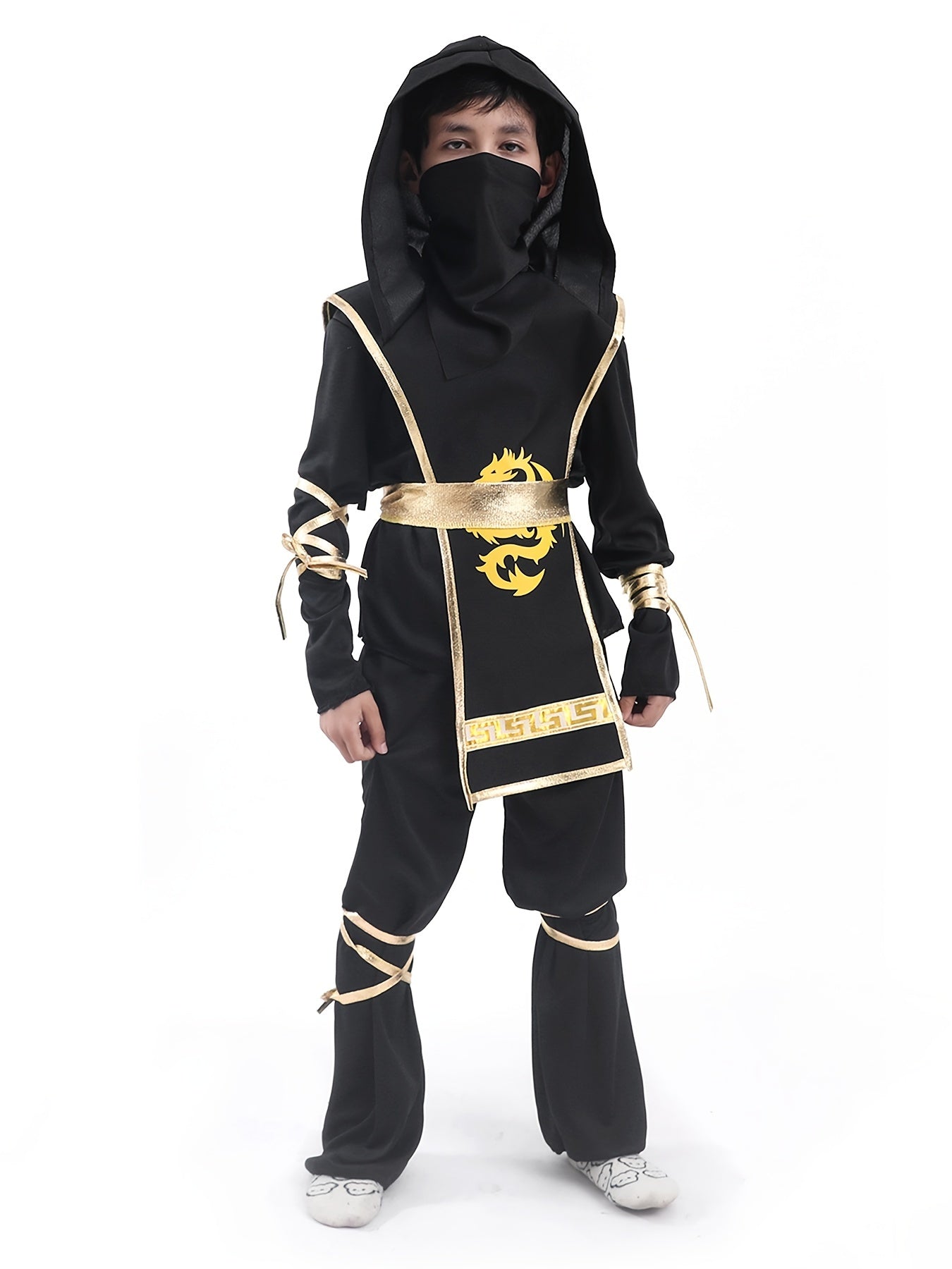 Carnival Kids Dragon Samurai Costume Cosplay Warrior For Children Boys, Girls Halloween Dress Up