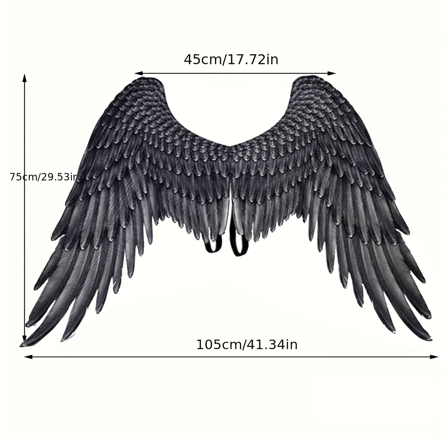 2PCS Halloween, Christmas Cosplay Angel Wings Set, Party, Holiday Game Decoration Set, Black Wings, Angel Wings, 3D Angel Wings