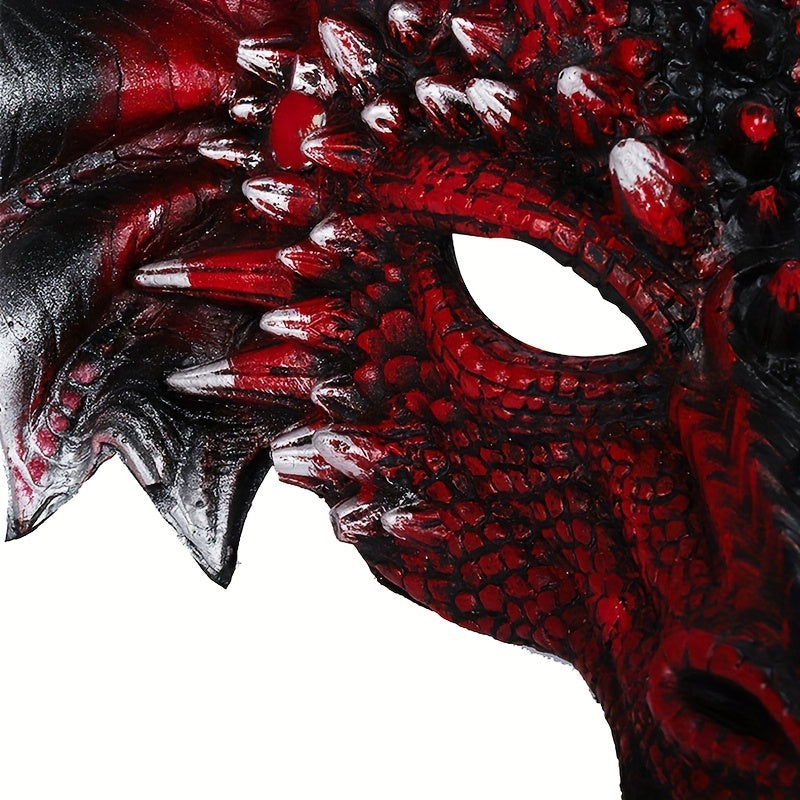 1pc Party Masquerade Cosplay Dragon Mask Halloween   Props Mask PU Material Mask