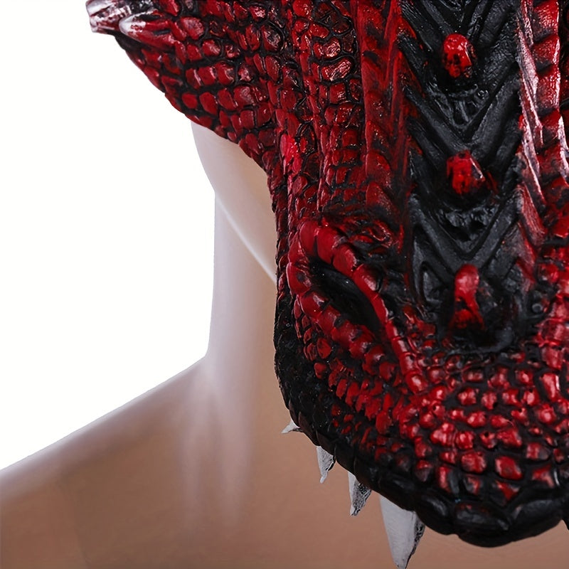 1pc Party Masquerade Cosplay Dragon Mask Halloween   Props Mask PU Material Mask