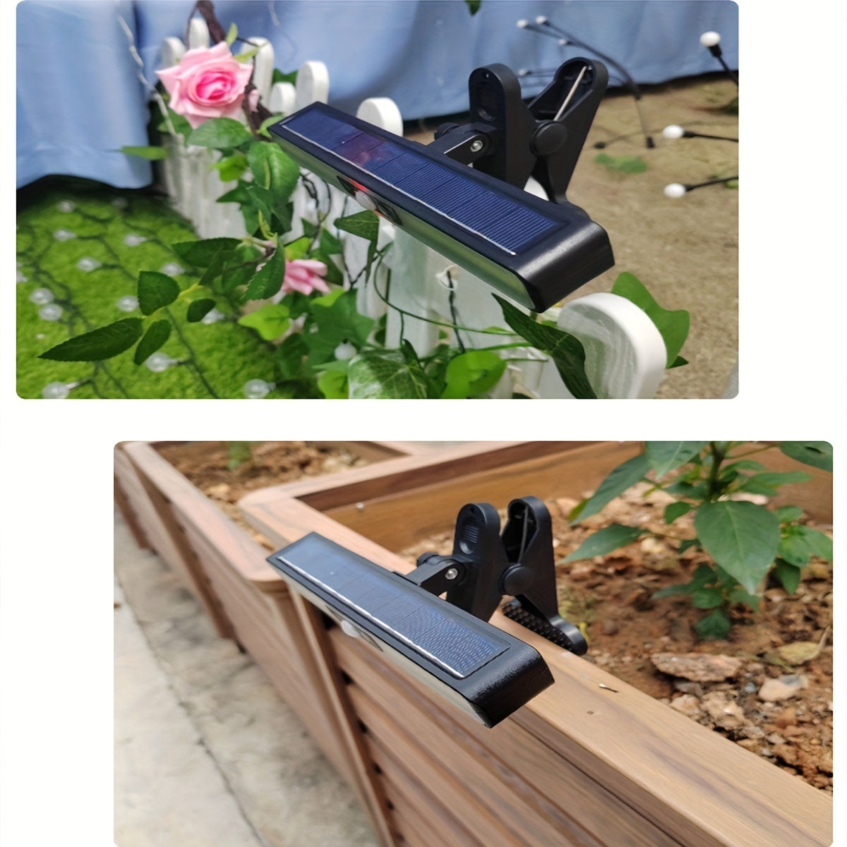 Ultra-Bright Solar Clip-On Landscape Light - Waterproof, Motion Sensor For Yard, Garden, Fence & Outdoor Decor