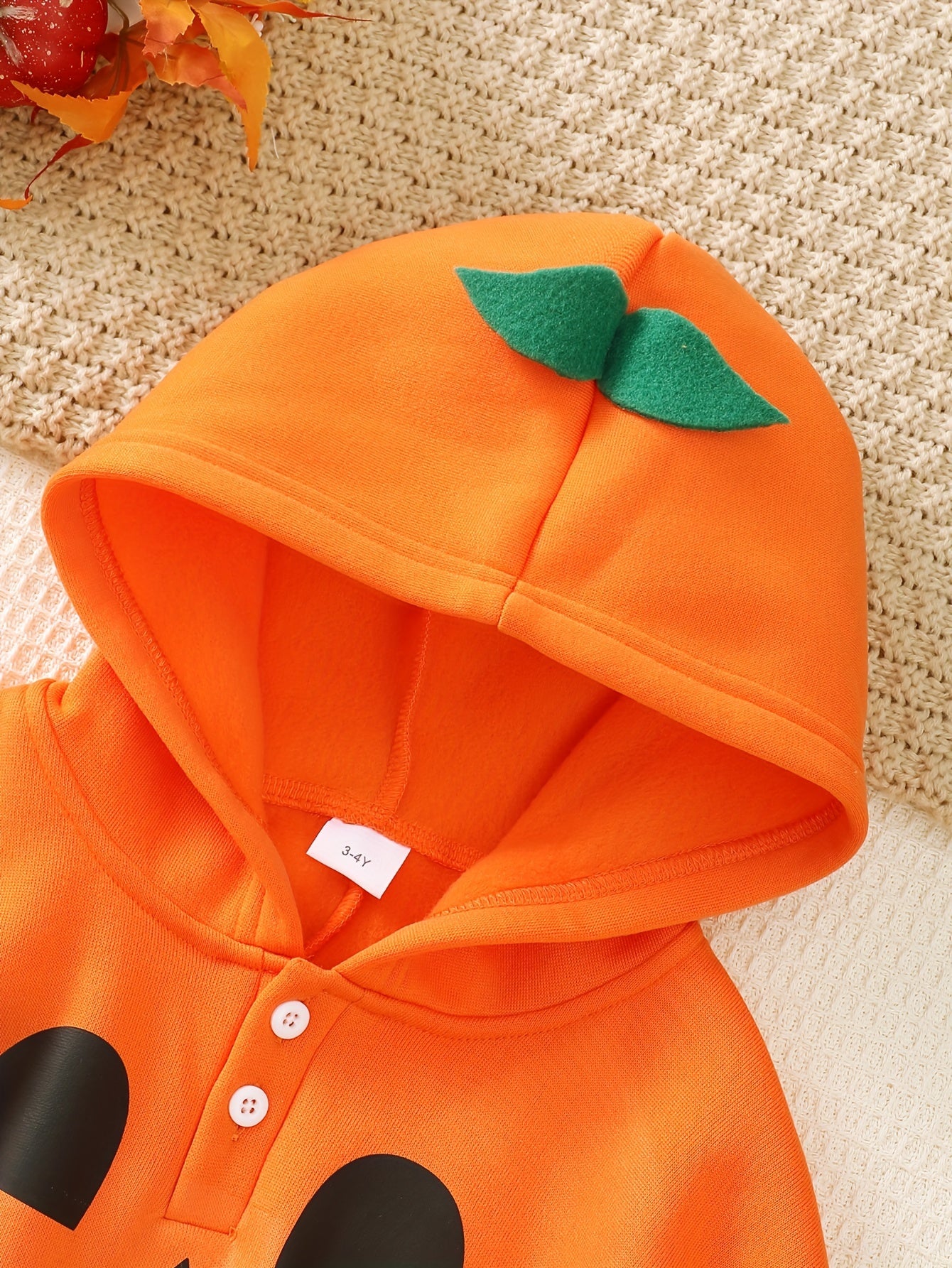 Spooky Pumpkin Hooded Cape - Cute Halloween Costume For Girls | Cozy Polyester Blend With Button Detail & Machine Washable