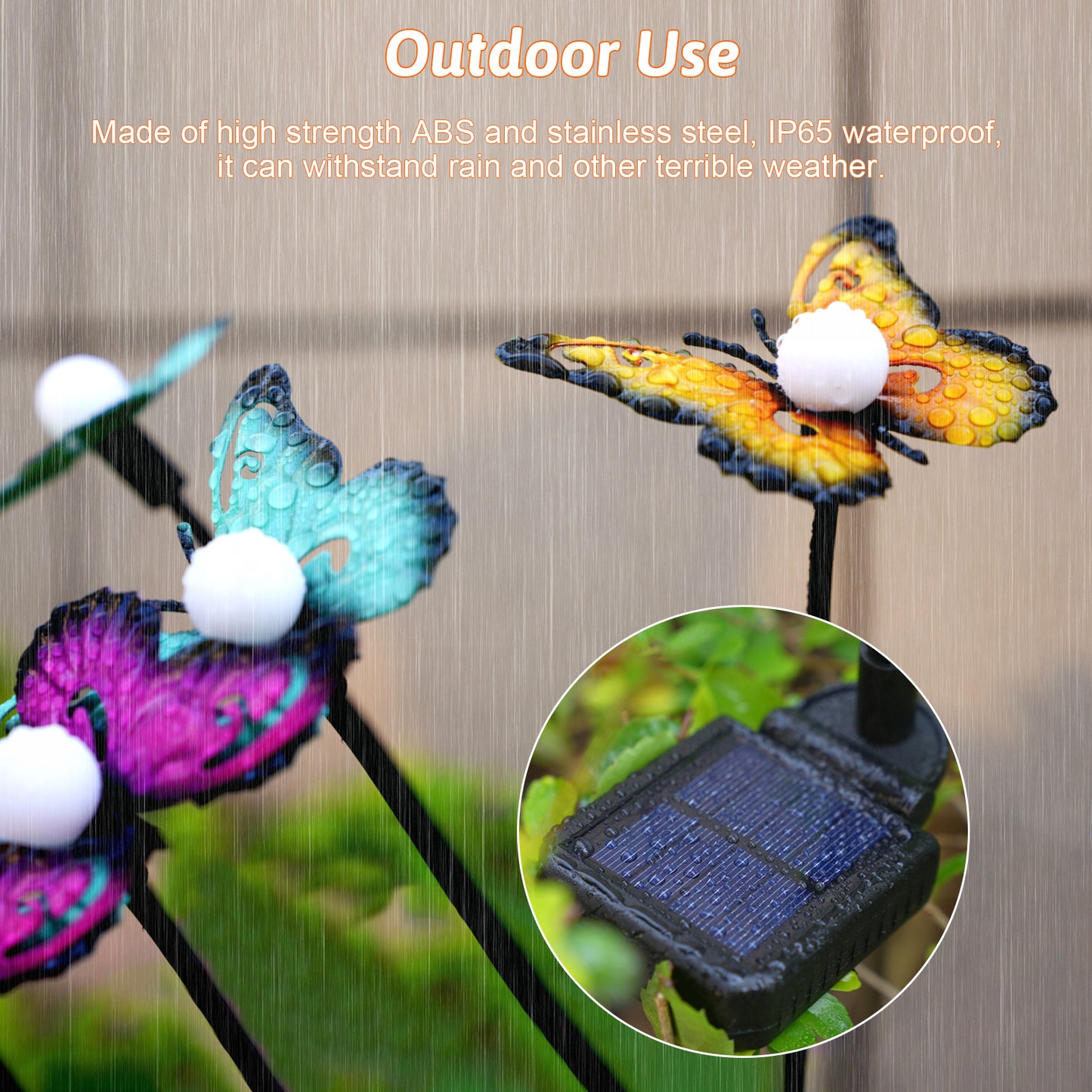 Neoglint Solar Garden Lights Decorative Butterfly Swaying Lawn Lamp Outdoor Landscape Pathway Light IP65 Waterproof Solar Lights for Yard Patio Pathway Lawn